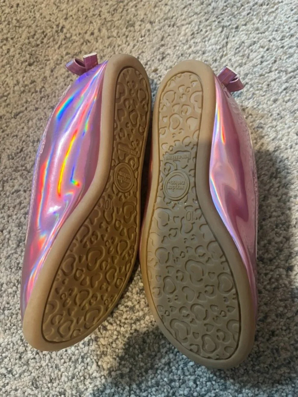 WONDER NATION Memory foam Pink Slip on Dress Shoes SZ 10M